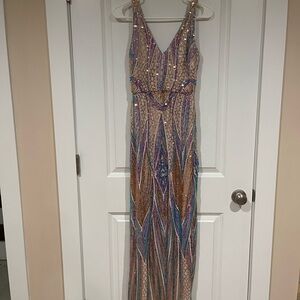 Night Way Collections Multicolor Sequin Maxi Dress